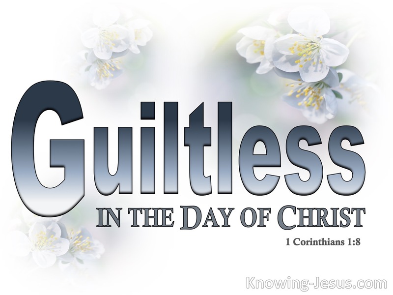 1 Corinthians 1:8 He Will Sustain You Guiltless In The Day Of Our Lord Jesus Christ (silver)